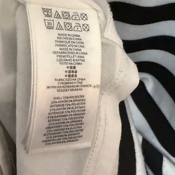 Michael Kors Black and White Striped Pencil Skirt - Picture 4 of 4